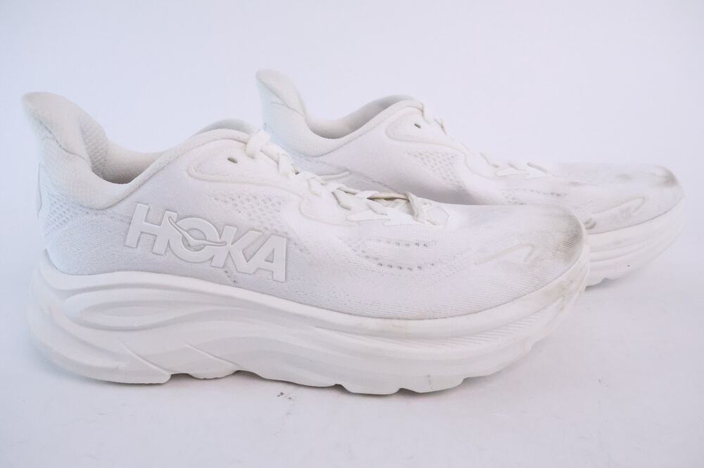 Hoka One One Clifton 10 White 1162031-WWH Women's 7.5B Running Casual Shoes #135